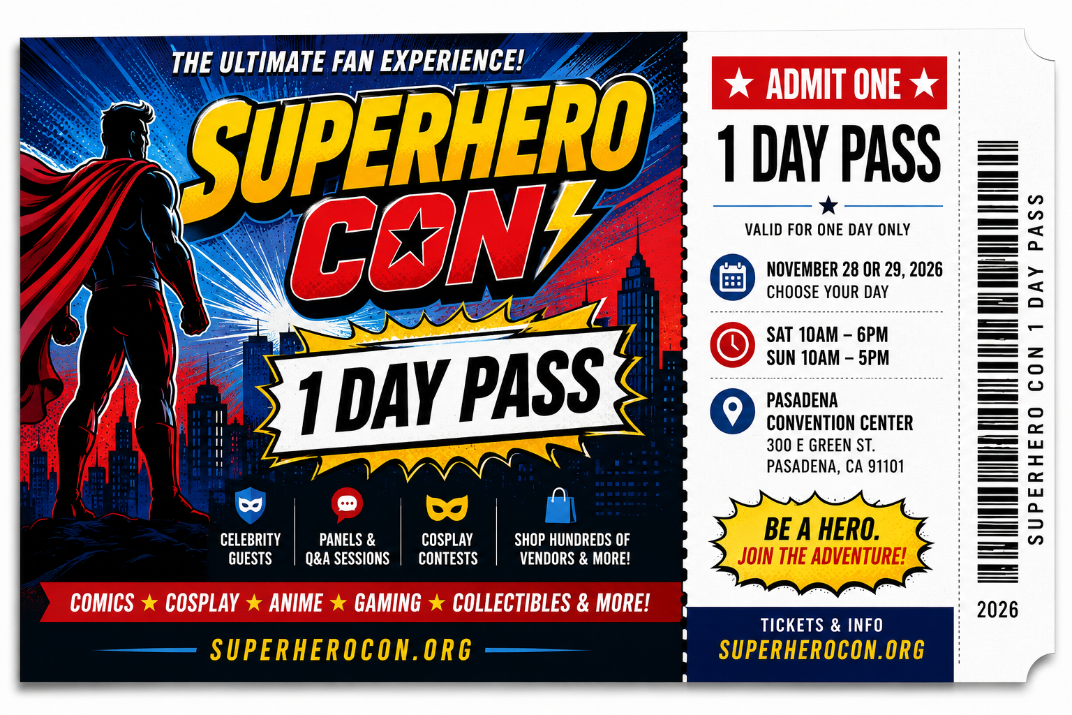 SUPERHERO 1-Day Pass